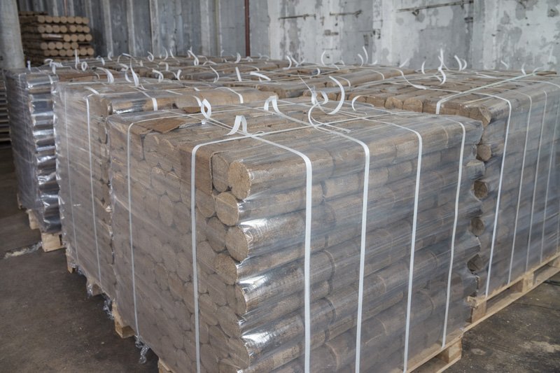 Stacked-briquettes-in-industrial-warehouse