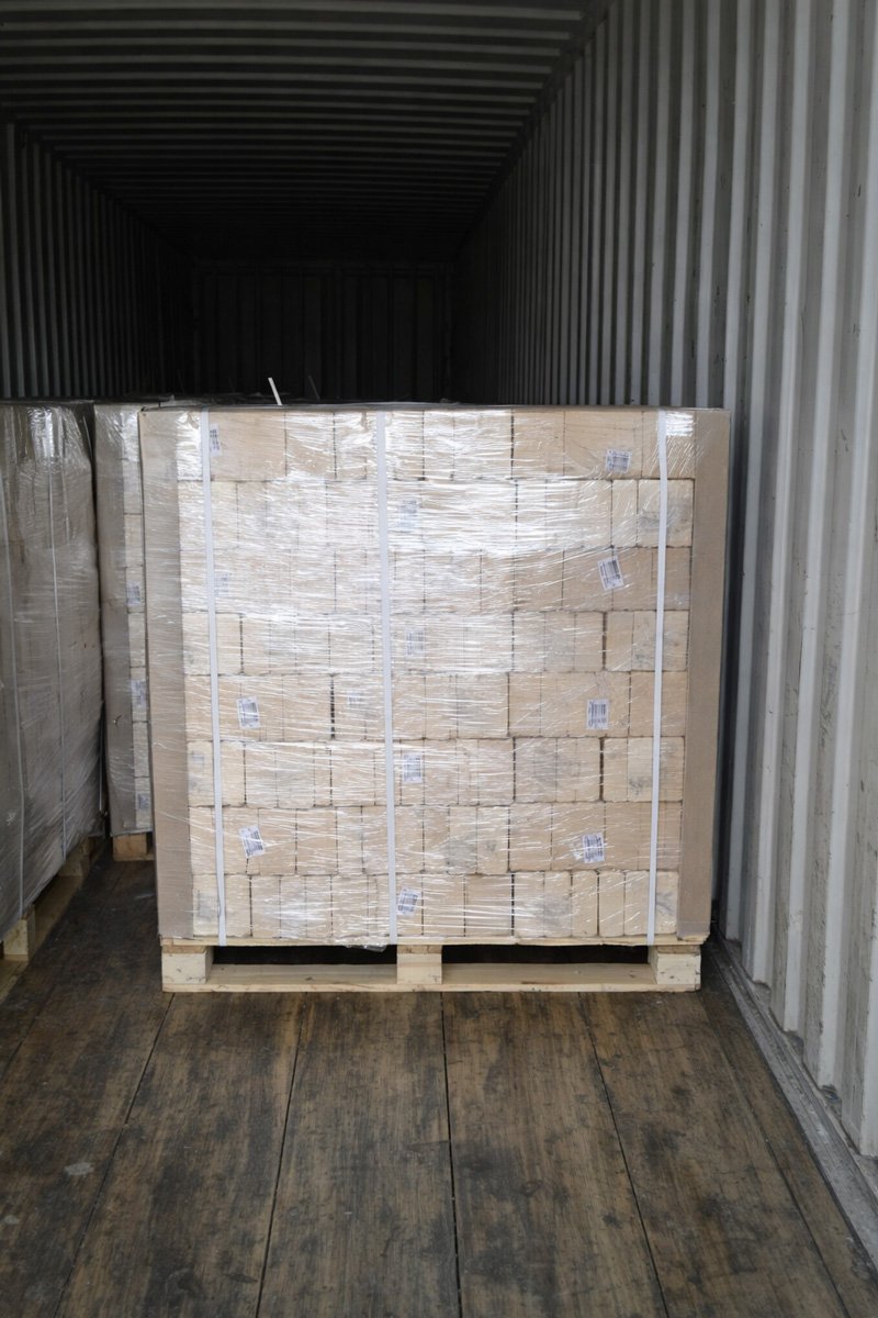 Wrapped-pallet-in-shipping-container